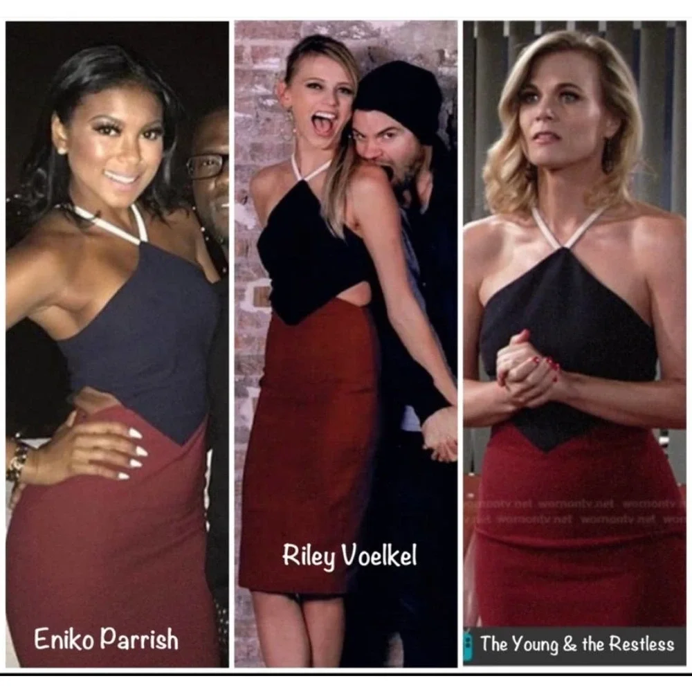 Elizabeth and James Riza Color block Dress Women Size 00 - Picture 3 of 16